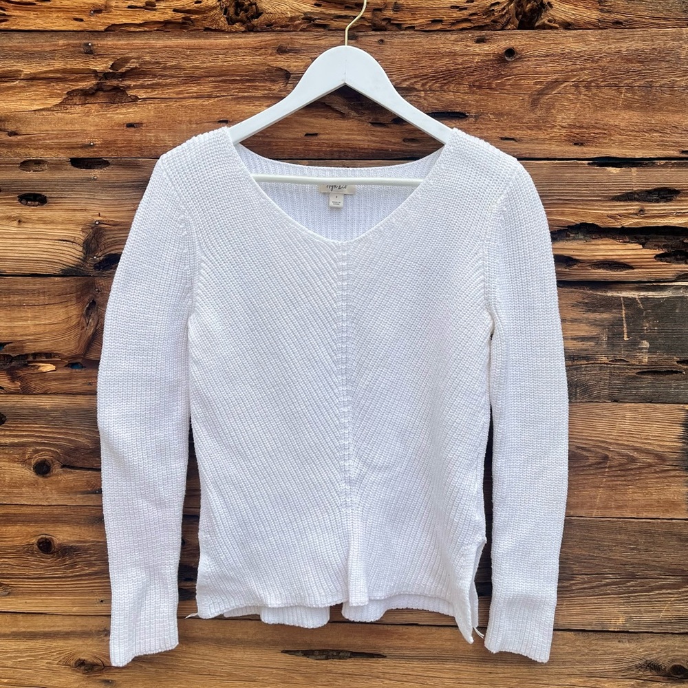 STYLE & CO | White Knit Sweater S
